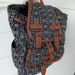Backpack. Arizona Jean Co. (from JCPenny). Black and White w/ Faux Leather.